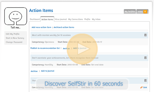 SelfStir Action Plans