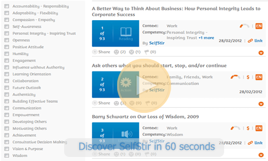 SelfStir Recommendations